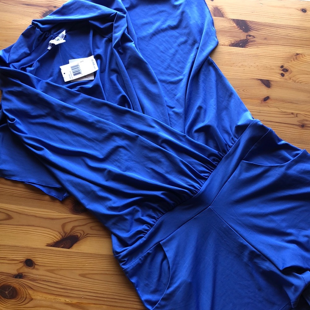 Kenzie blue romper with pockets NWT